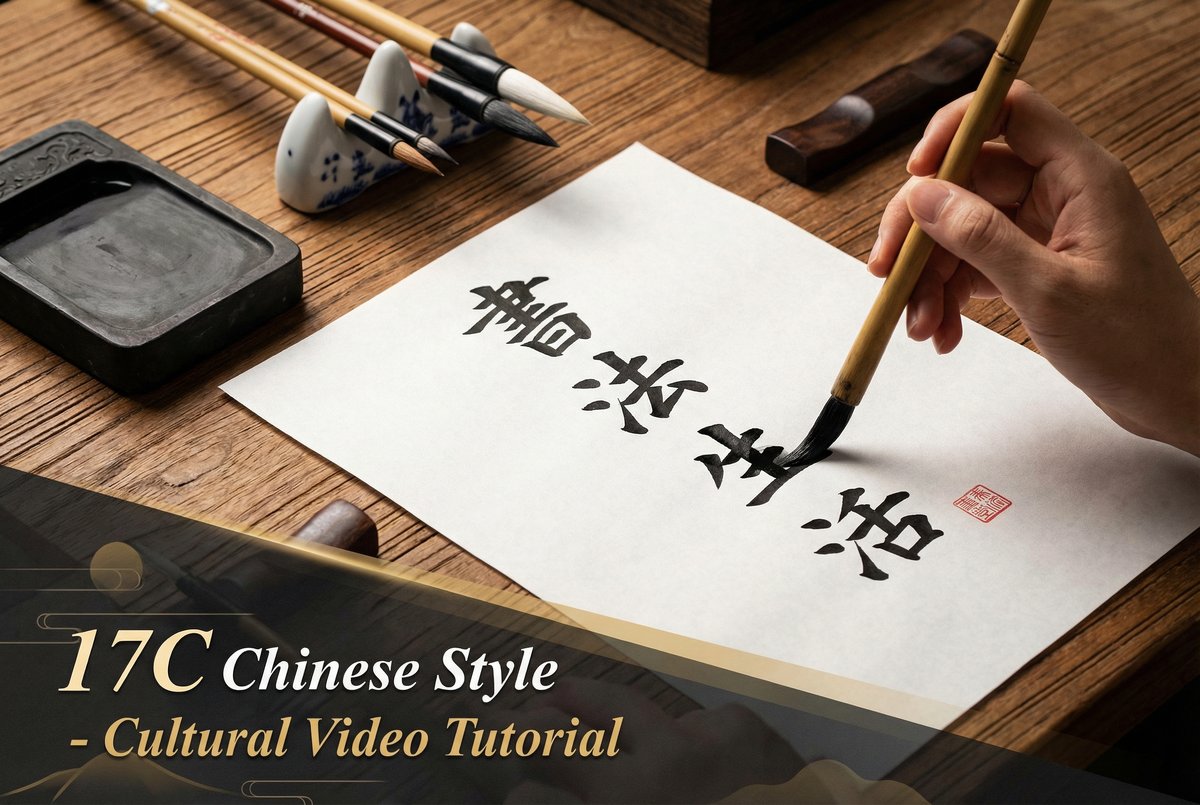 17c书法视频教程 - 国风美学文化传承